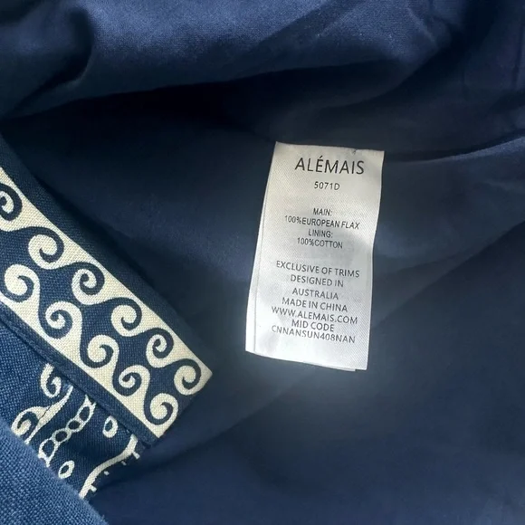 Alemais Oceane Blue and White Mini Dress - Picture 11 of 11